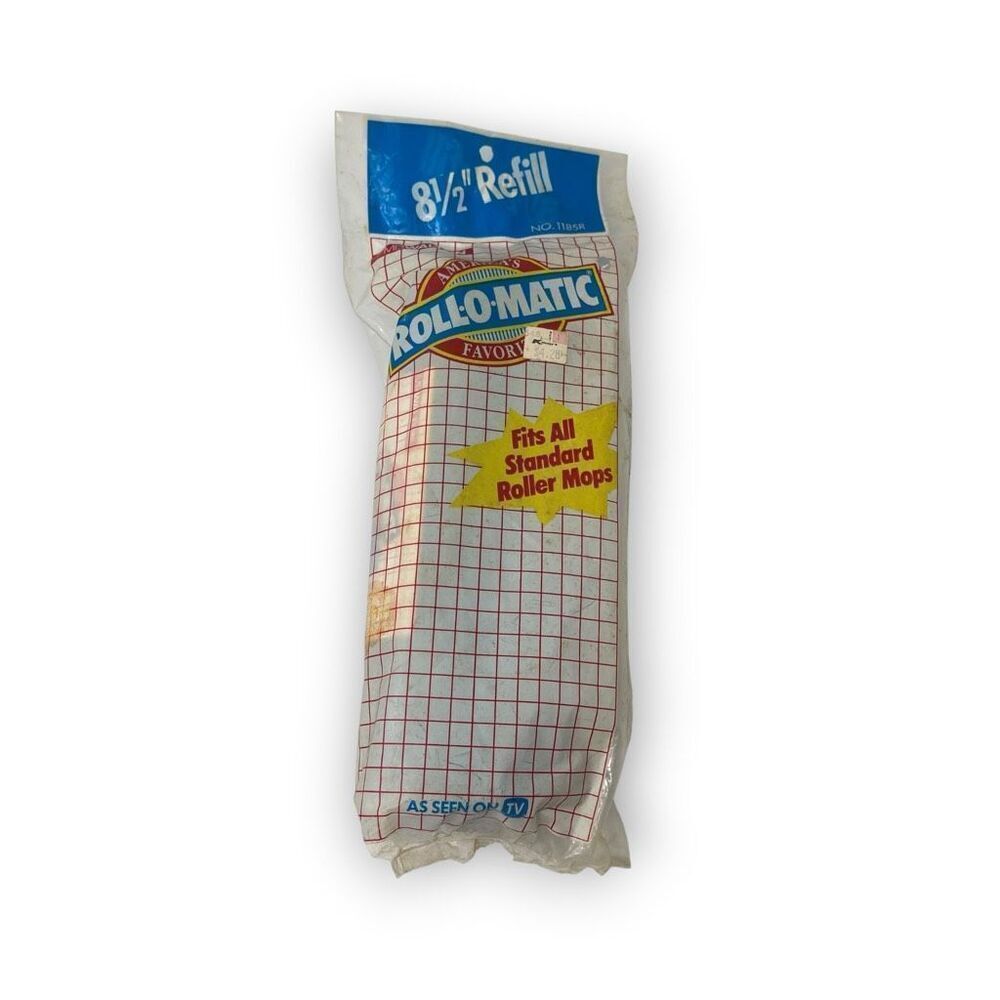 Roll OโMatic Mop Head MB Walton Original Refill 8.5โ Wide USA Made Vintage New